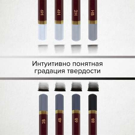 Карандаши чернографитные Brauberg 8 шт.