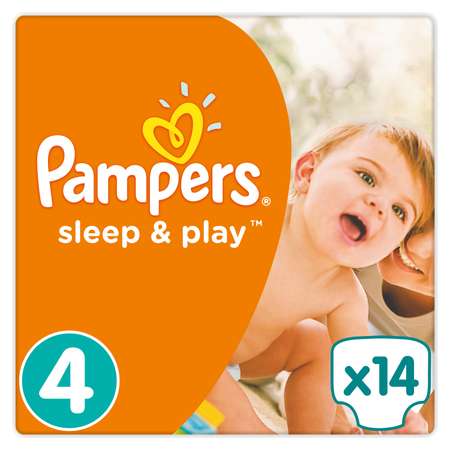 Подгузники Pampers Sleep and Play 4 (7-14 кг) 14 шт.
