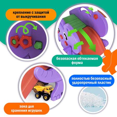 Детская горка Happy Box JM-706B сиреневый
