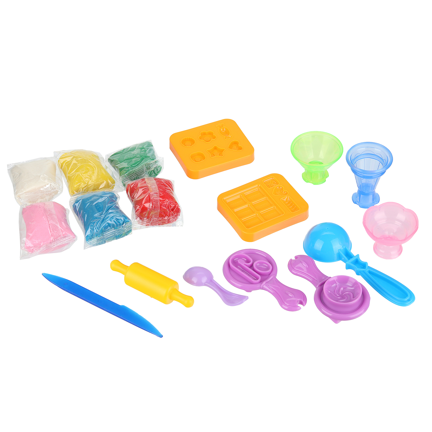 Масса для лепки Multiart Кафе мороженое 6 цв. - фото 2