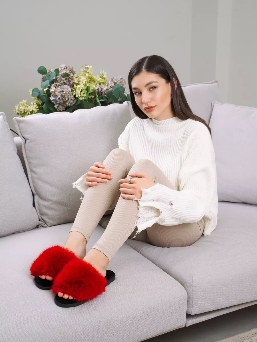 Тапочки UTA HOME 12мех/красн - фото 4