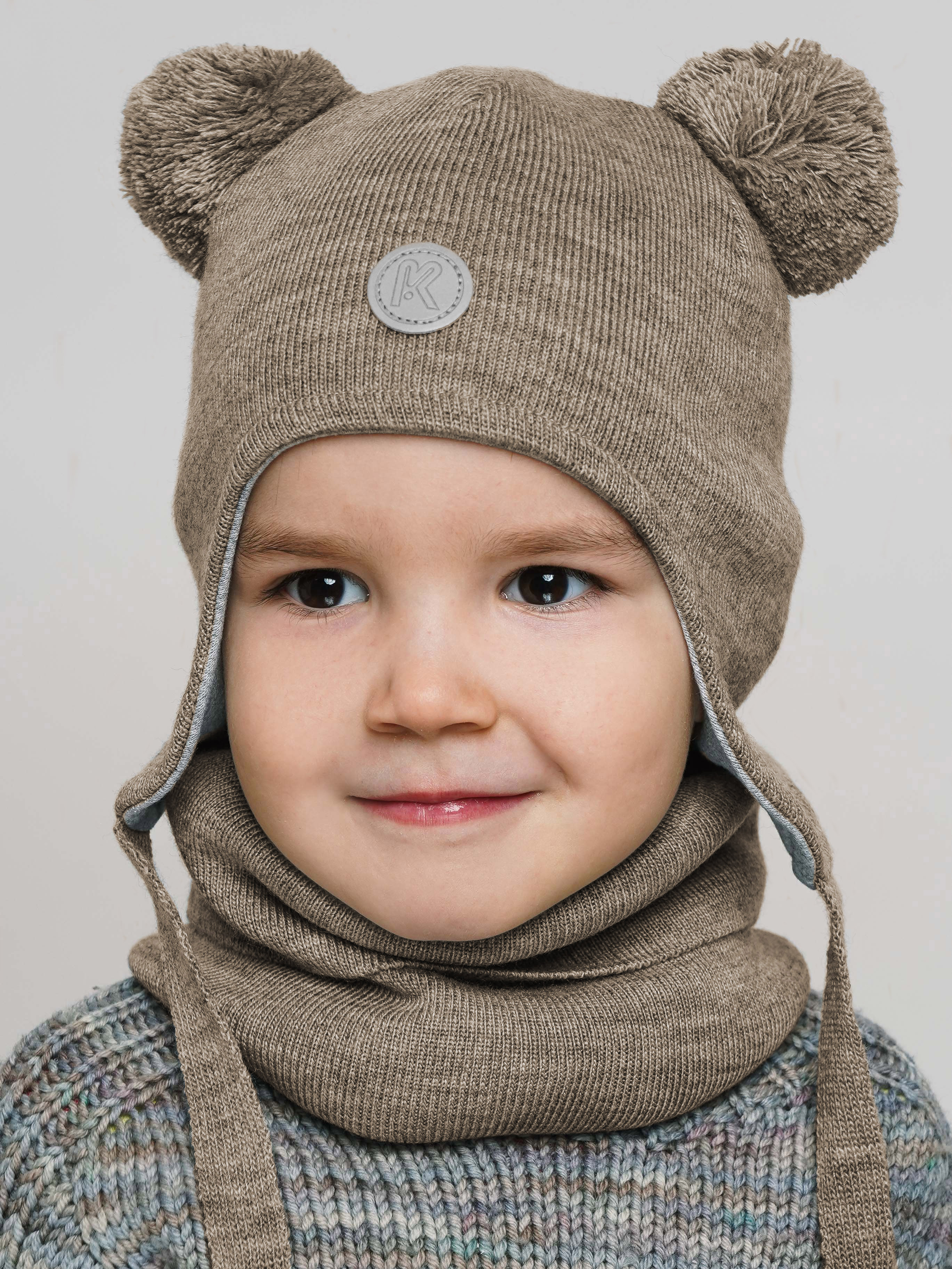 Шапка и снуд ПриКиндер U-Sp22529 Цвет: Коричневый - фото 9