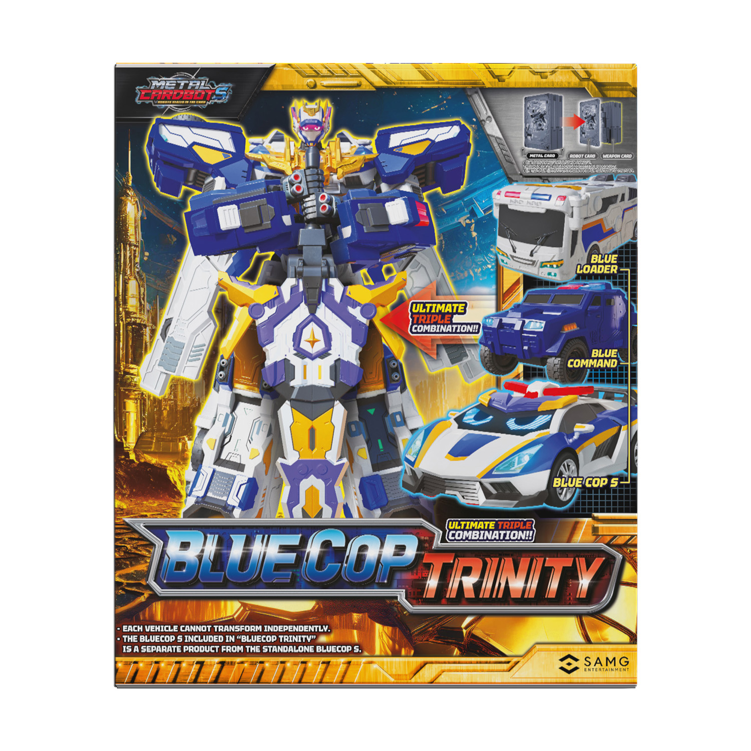 Игровой набор METAL-CARDBOT Блю Коп Тринити - фото 1