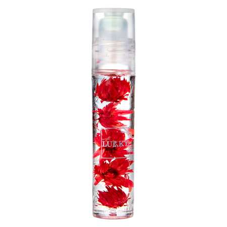 Масло-блеск для губ Lukky Aqua Fleur с красными цветами