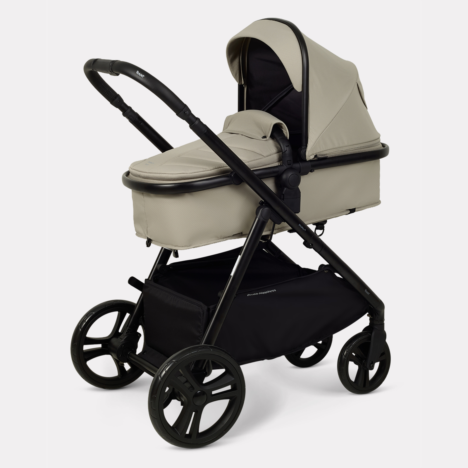 Коляска 2в1 для двойни Rant Basic Dualo бежевый - фото 5