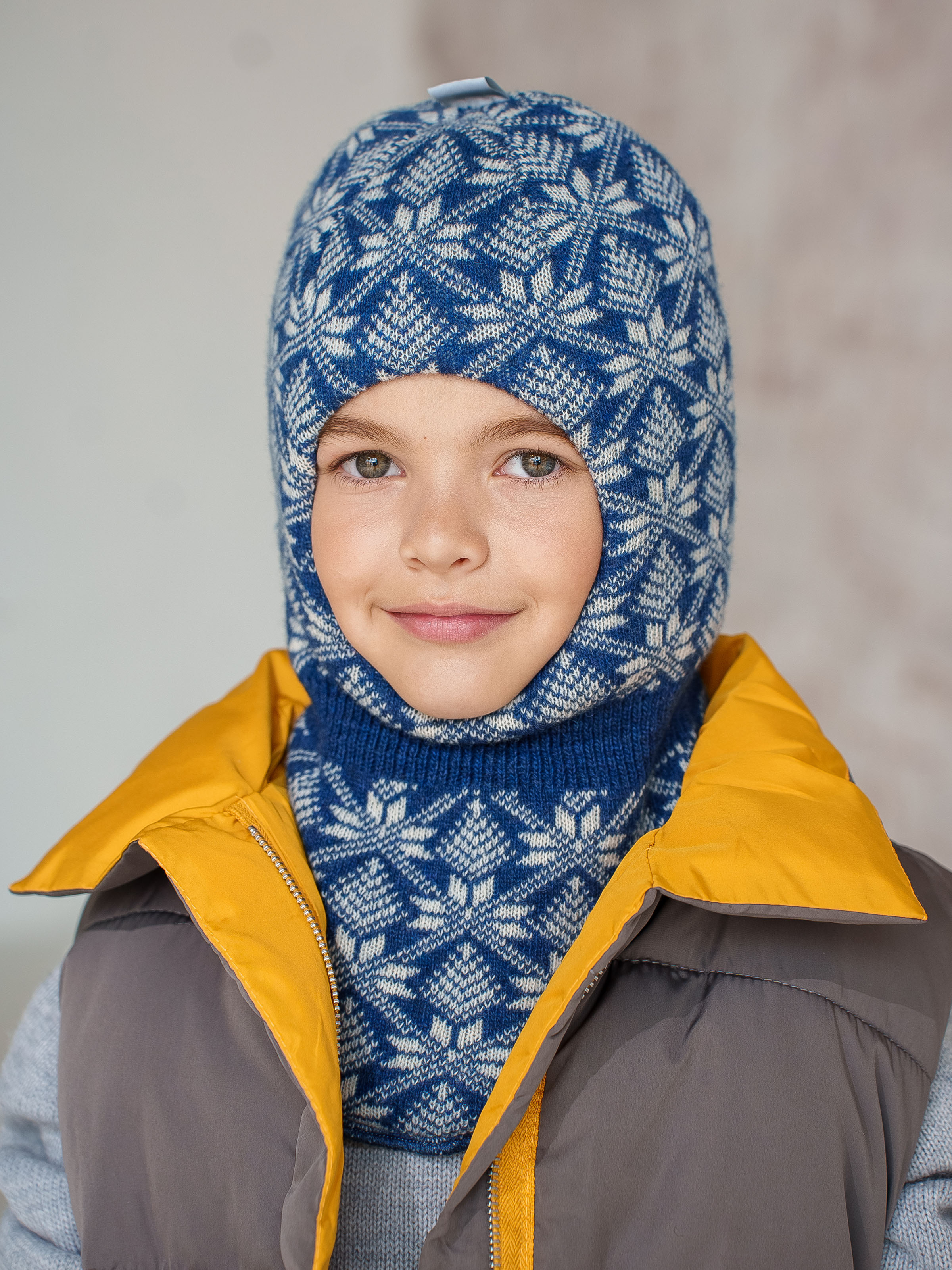 Шапка-шлем FOMAS BK22/голубой/молочный - фото 1