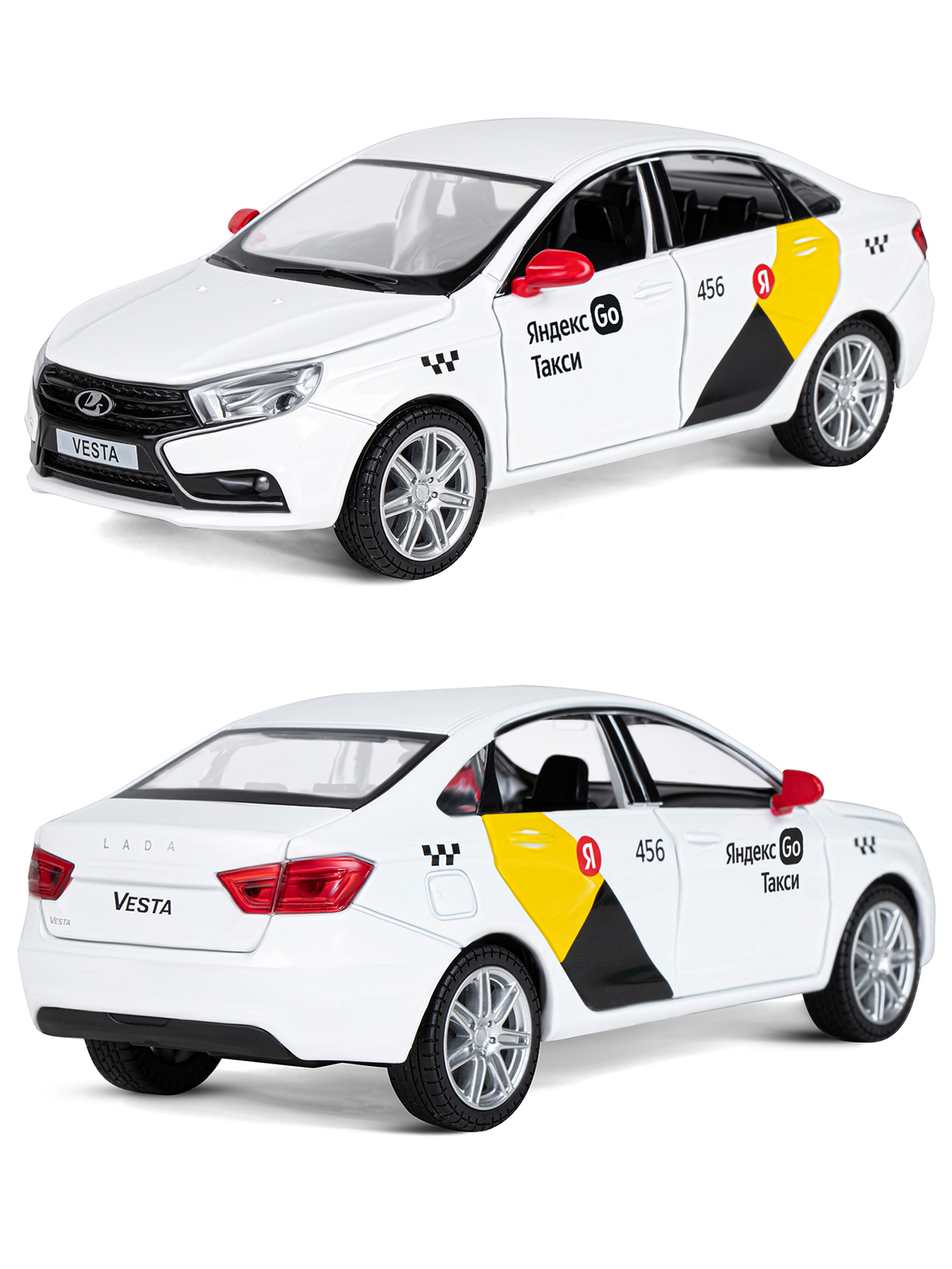 Автомобиль Яндекс GO LADA Vesta Такси озвучено Алисой 1:24 JB1251344/Яндекс GO - фото 8