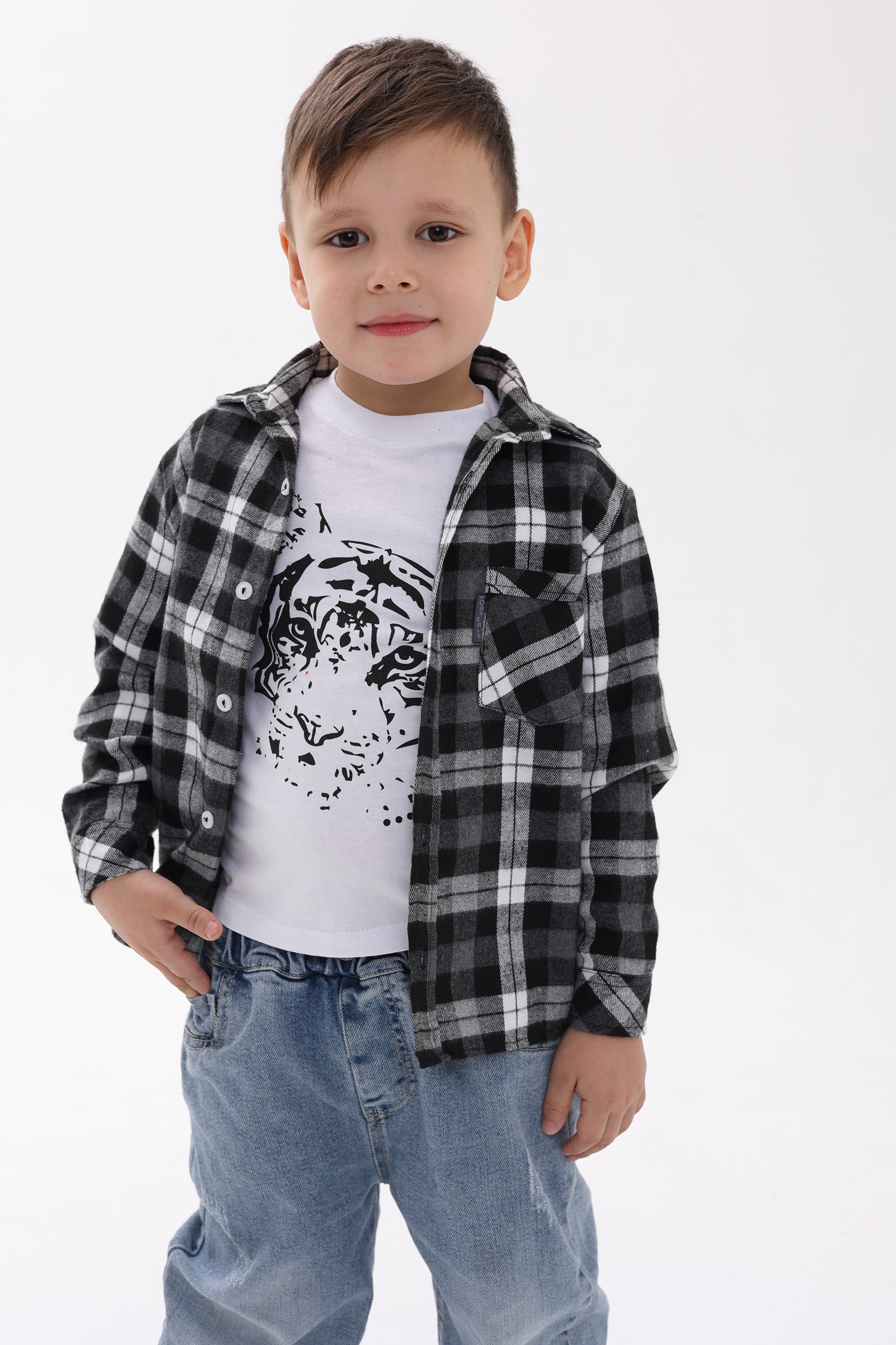 Рубашка АЙАС 16-04-23/чб - фото 1