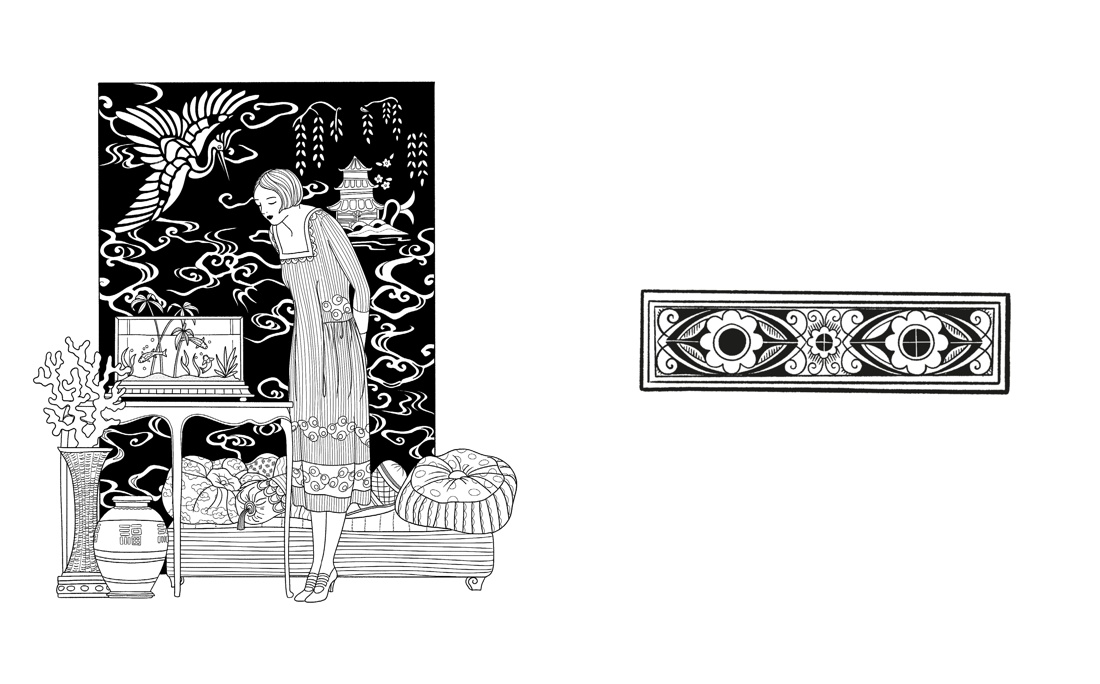 Книга КОЛИБРИ Буро М Мода ар деко Раскраска эпохи Арт тренд - фото 9