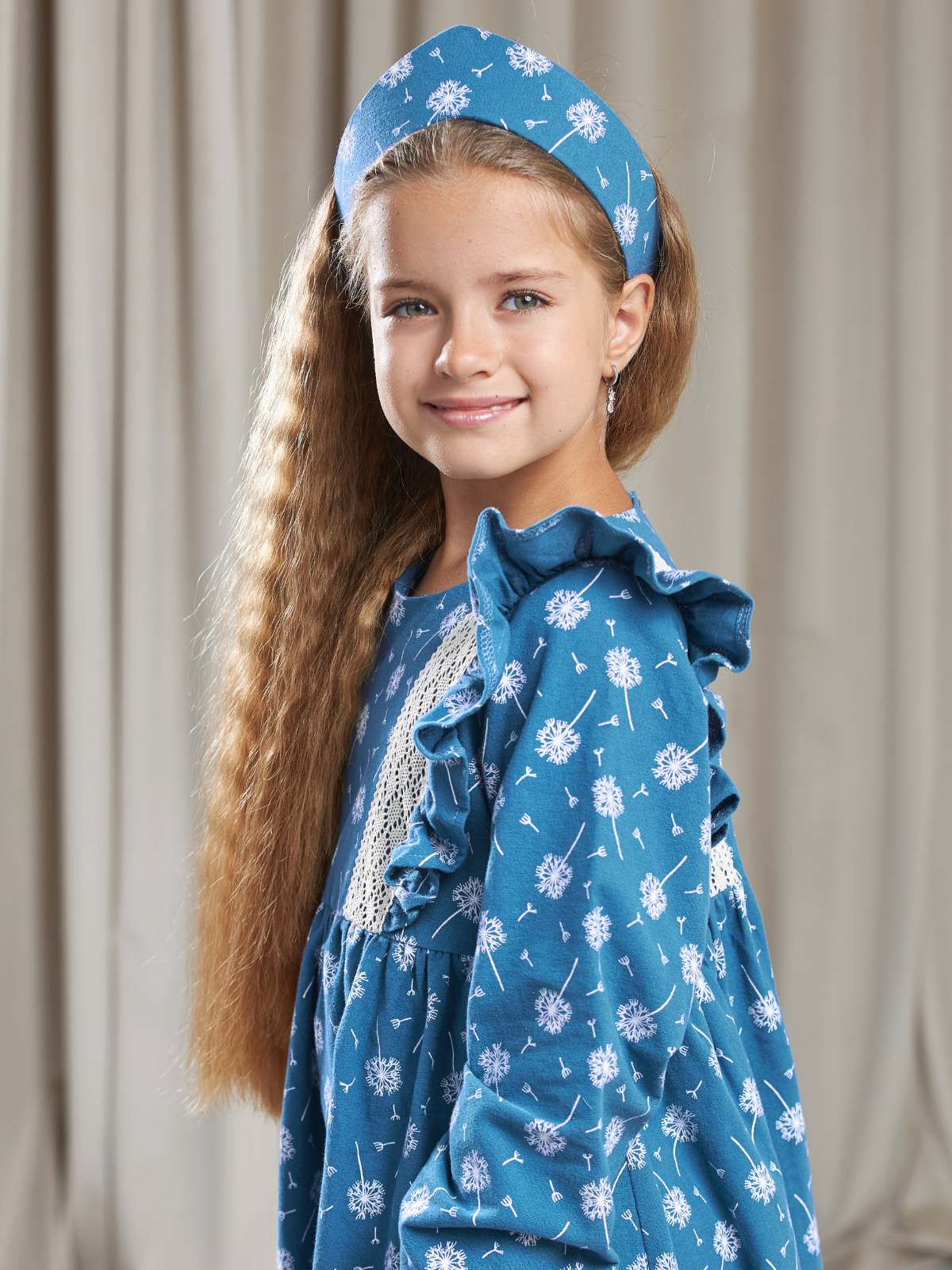 Платье MOUN платье_фланель/кружево_одуван.голуб - фото 13