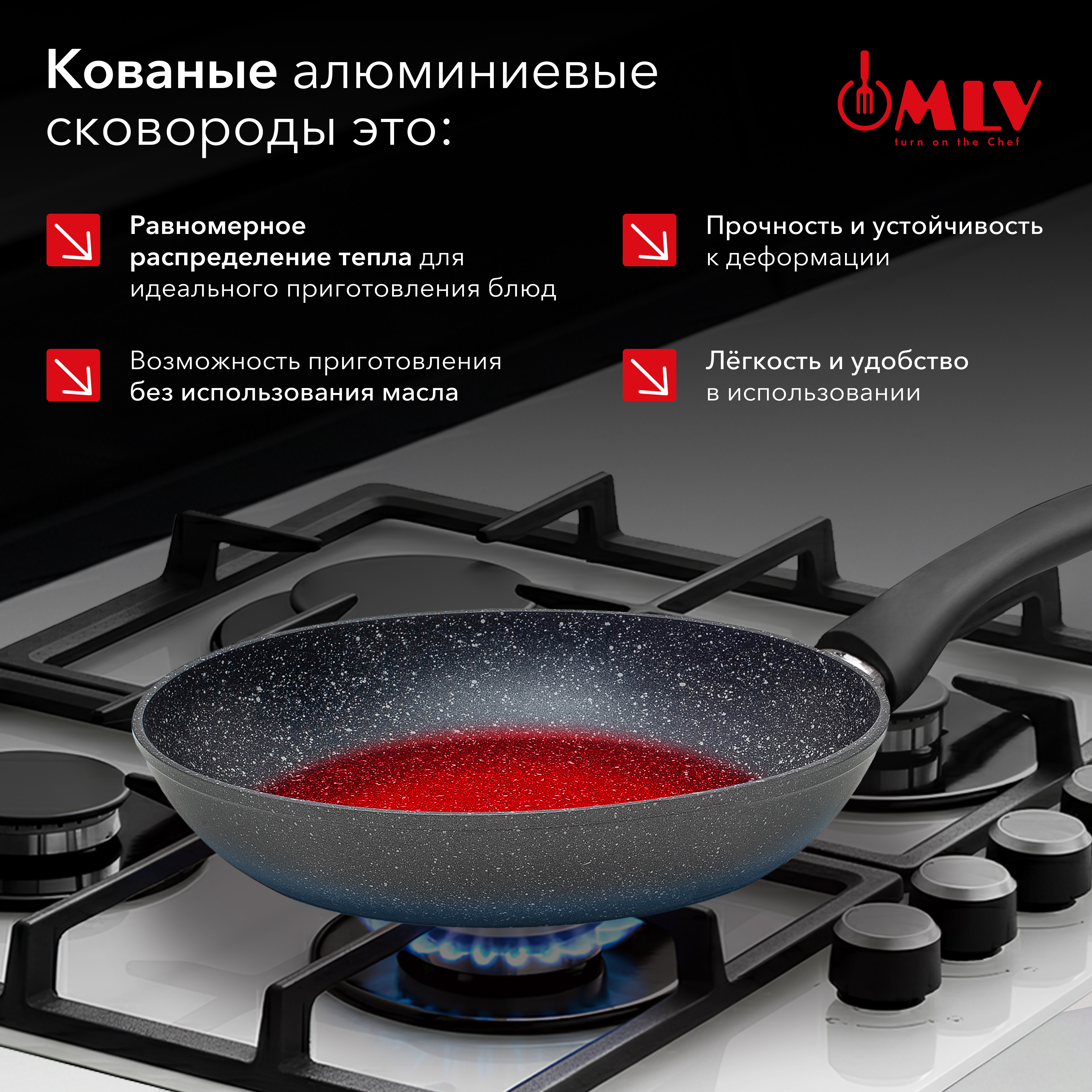 Сковорода для индукционной плиты Moulin Villa Orion 28 см - фото 3