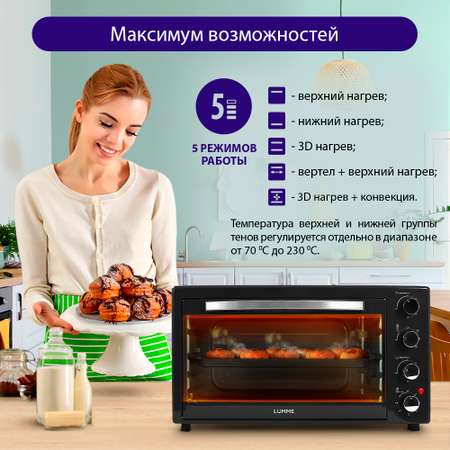 Духовой шкаф LUMME черный жемчуг