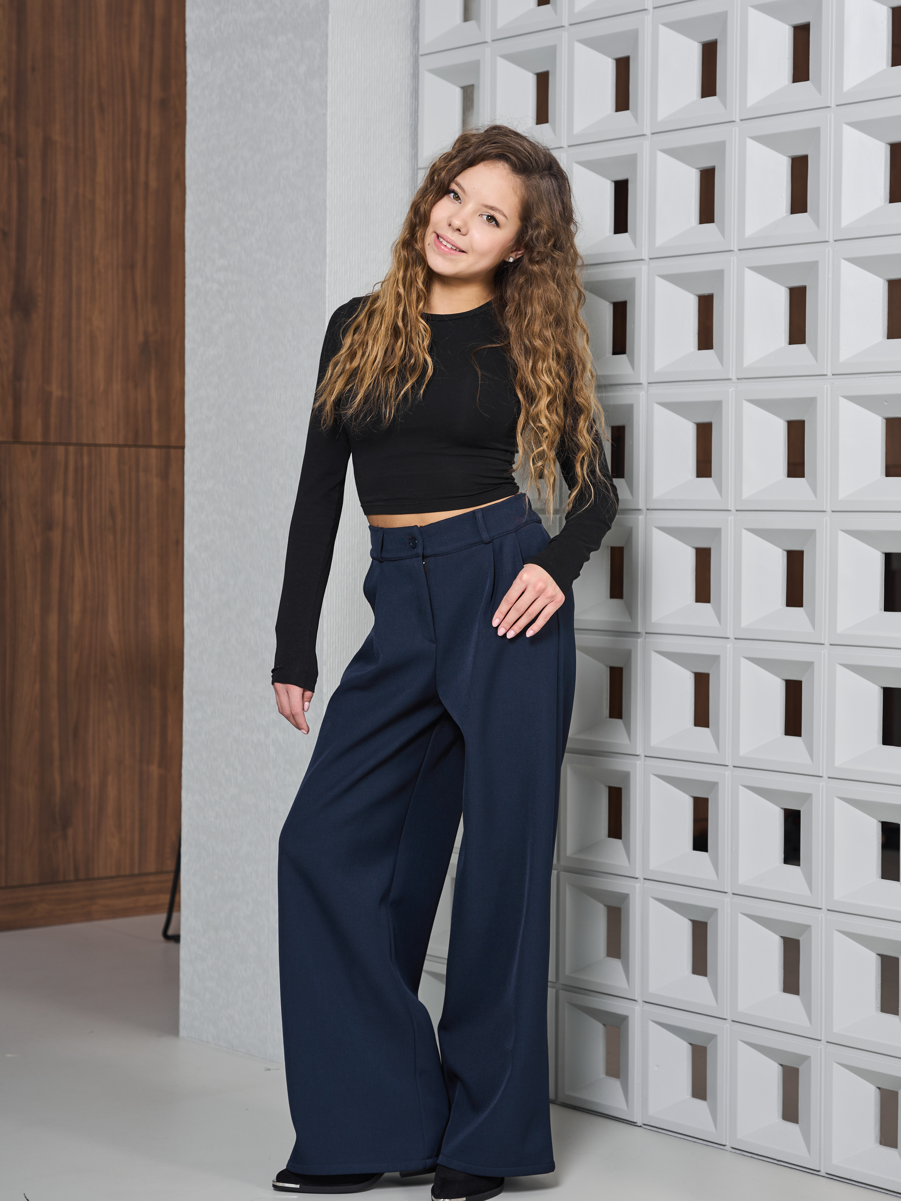 Брюки-палаццо СИНЯЯ МОДА WF501-H39 - фото 11