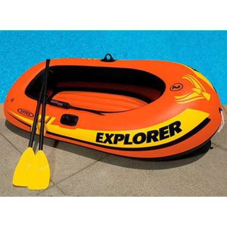 Надувная лодка INTEX EXPLORER 200 185х94х41см с веслами и насосом 58331NP