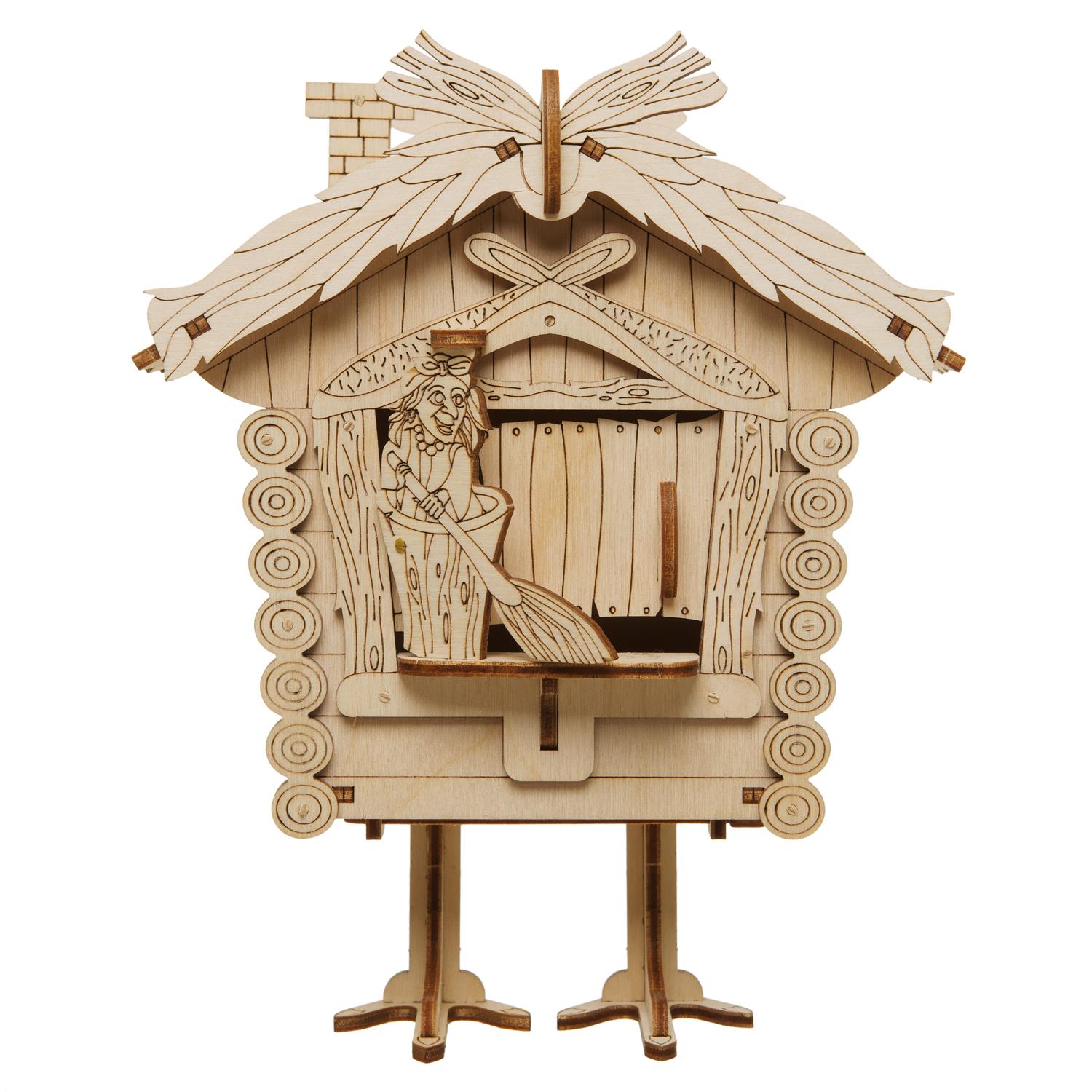 Конструктор TADIWOOD Копилка Избушка деревянный - фото 2