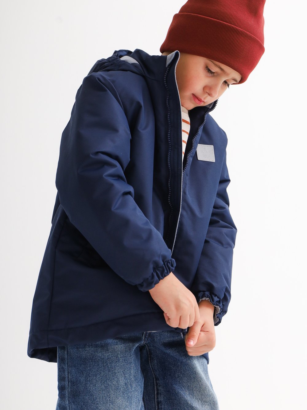 Куртка MINIDINO B-VO-Krt-039/0Куртка демисезонная Minimal темно-синяя детская - фото 5