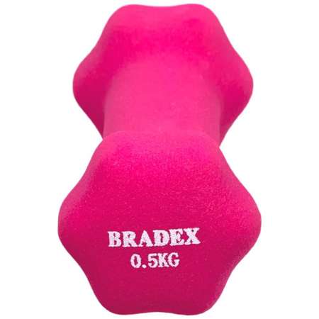 Гантель неопреновая BRADEX 0.5 кг розовая