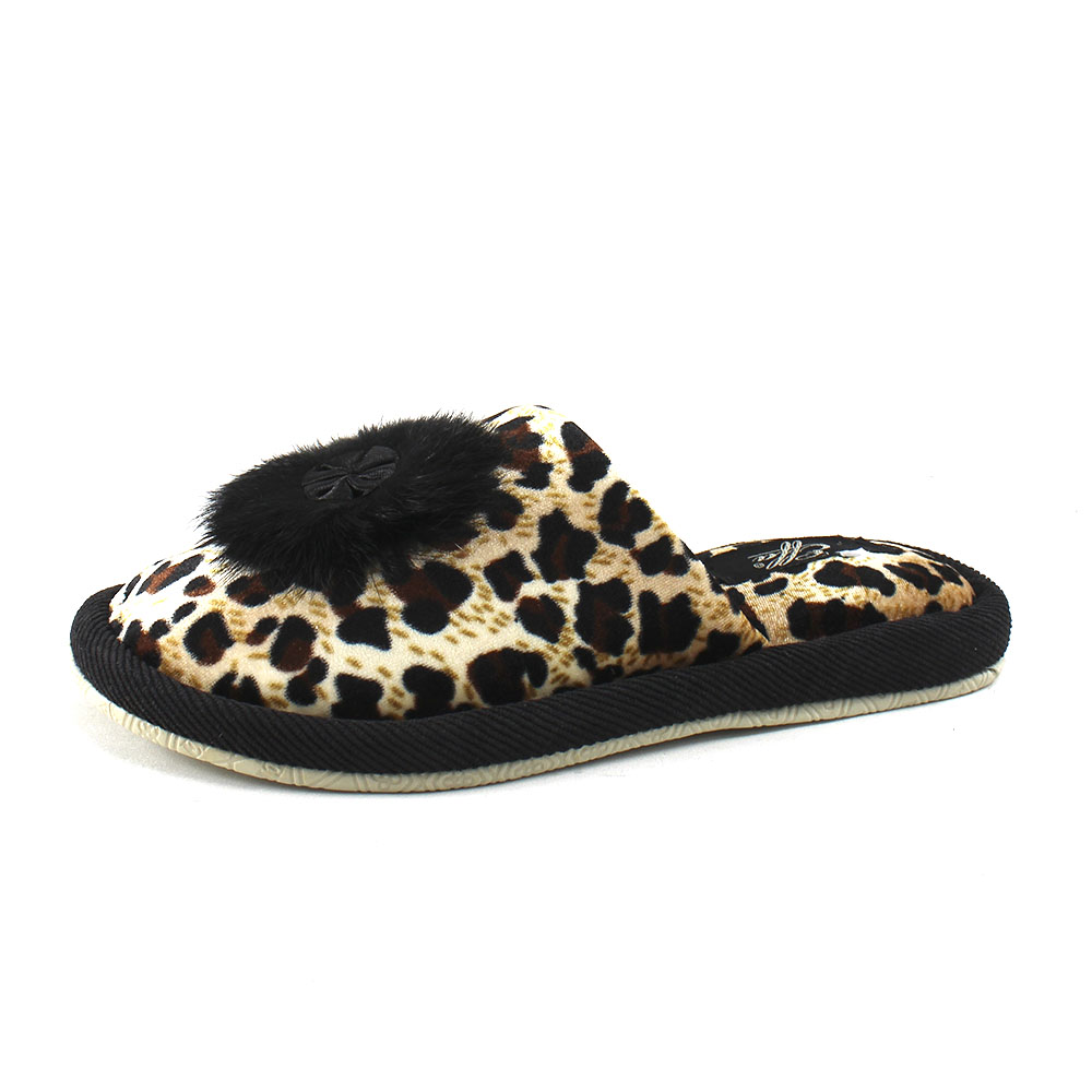 Тапочки Europen 75225-СВ EUROPEN Тапочки домашние,черный лео - фото 1