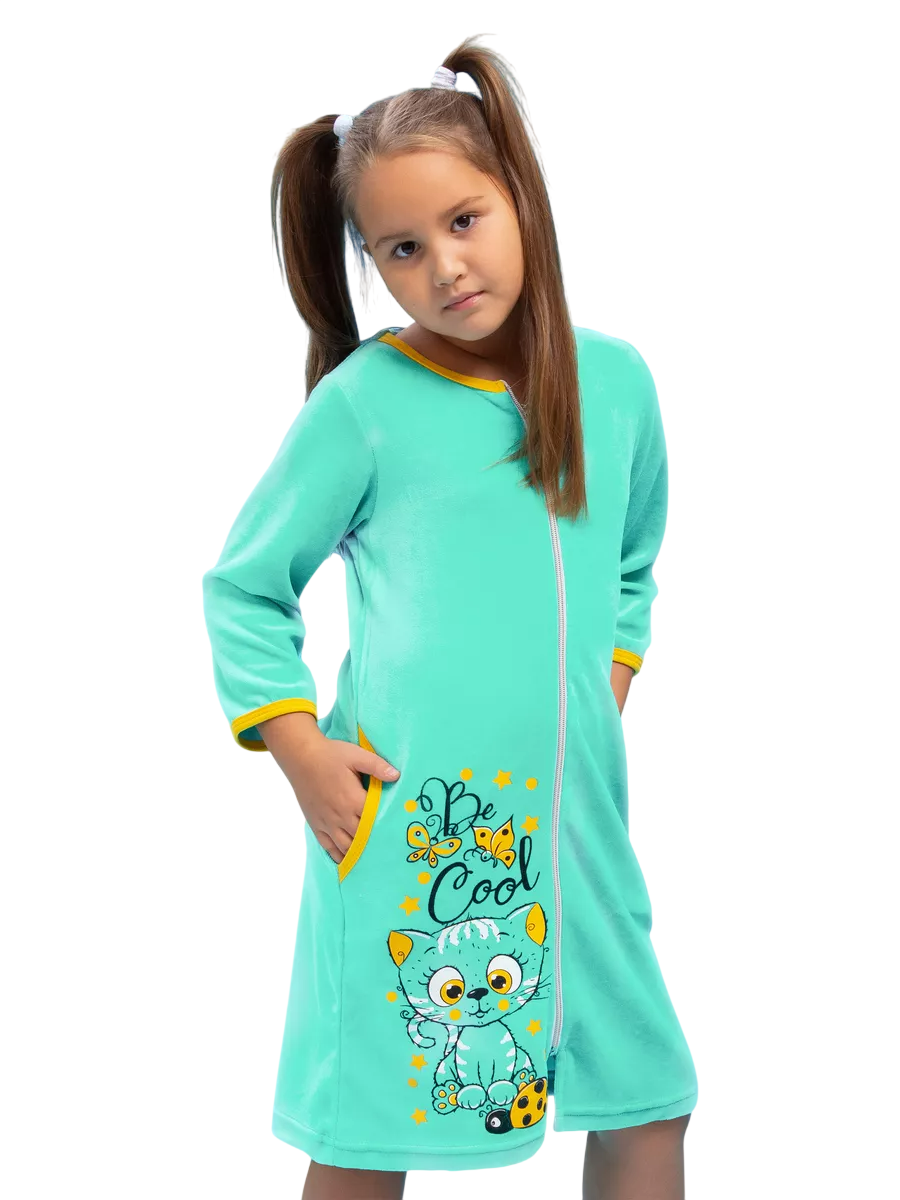 Халат TOTEMFOX 831В2F/ментоловыйКотик - фото 1