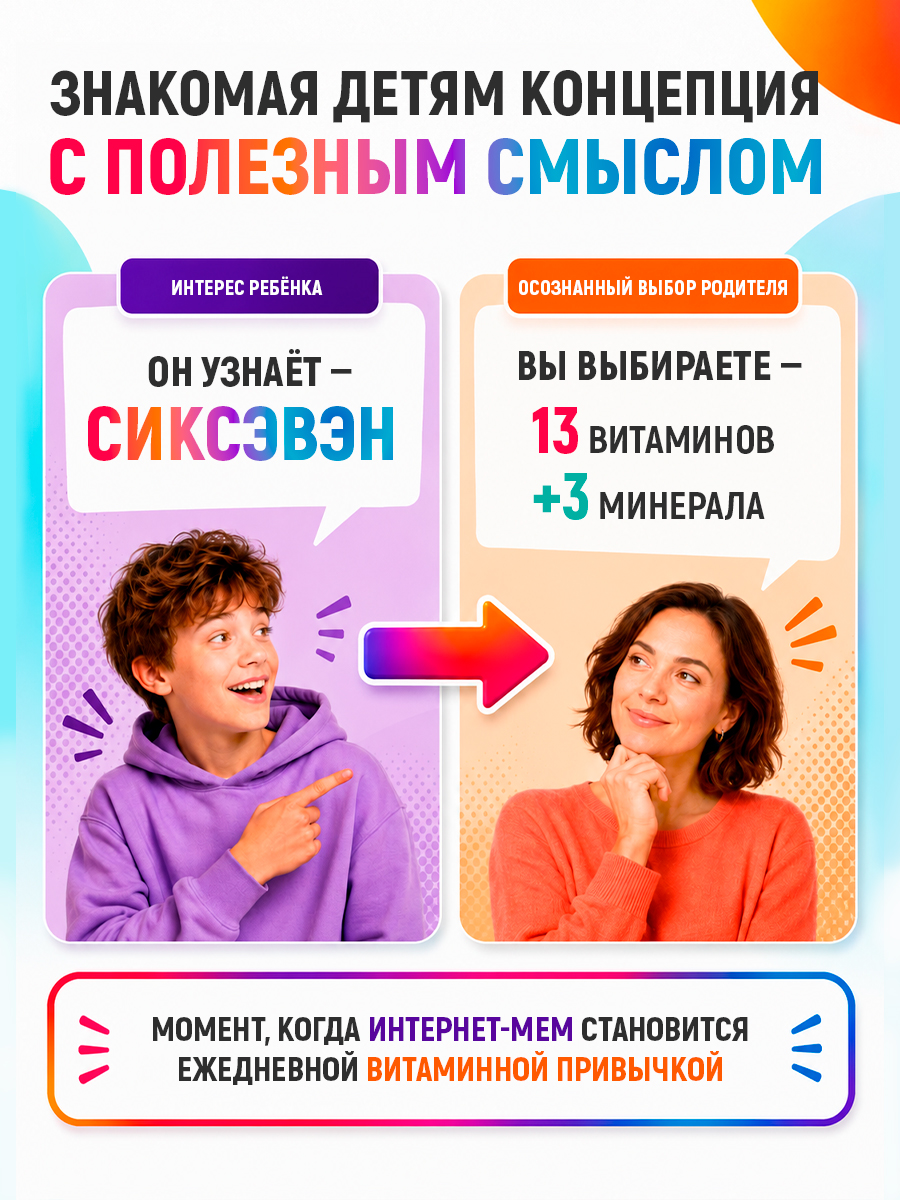 Мультивитамины для детей ФИТОНАУКА Sixseven 67 порций - фото 2