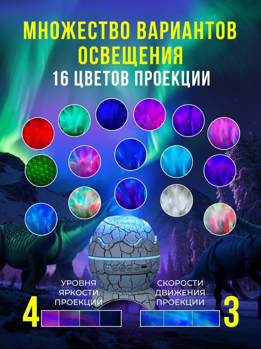 Игрушка ночник, проектор Хевель Фиолетовый в ассортименте - фото 4