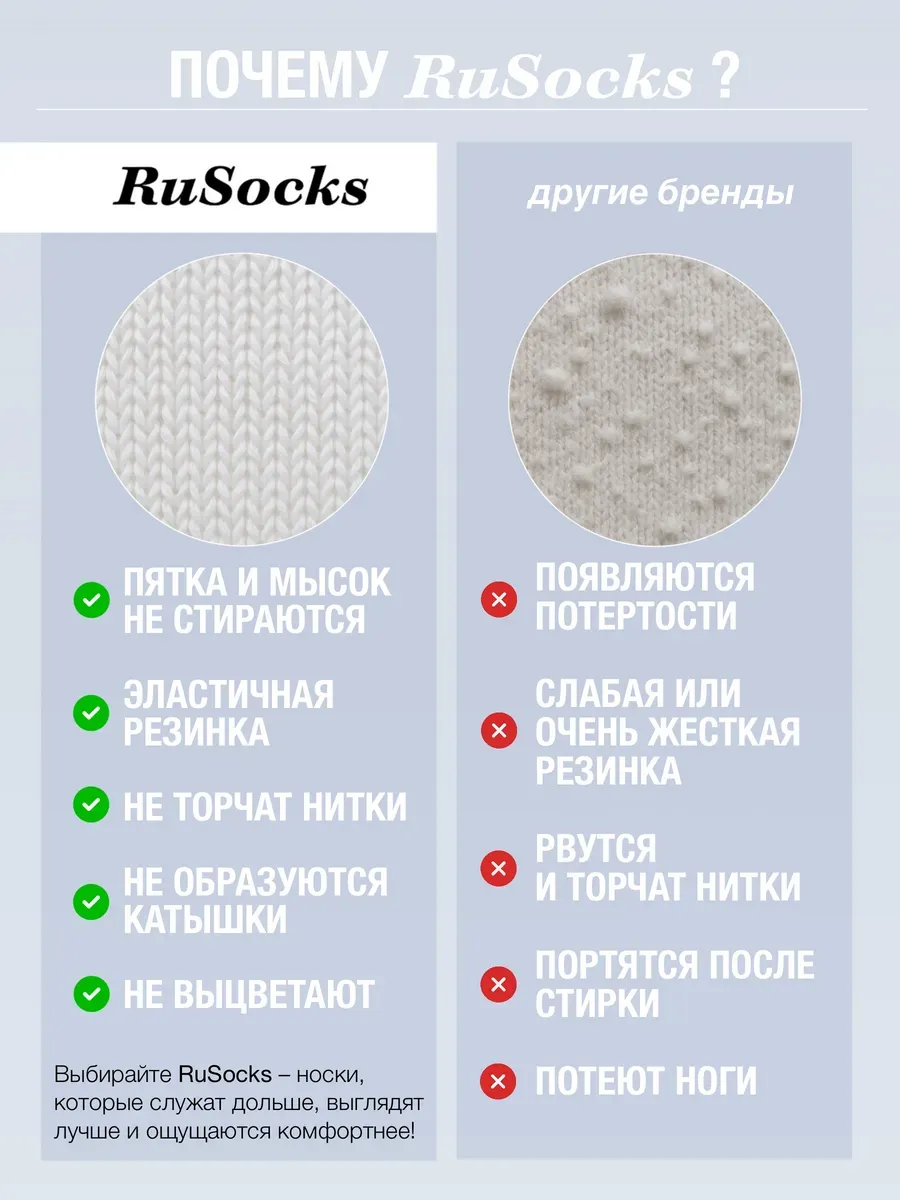 Носки 3 пары RuSocks D_Д3-130974 Носки 3 пары Экрю / белый / голубой - фото 16