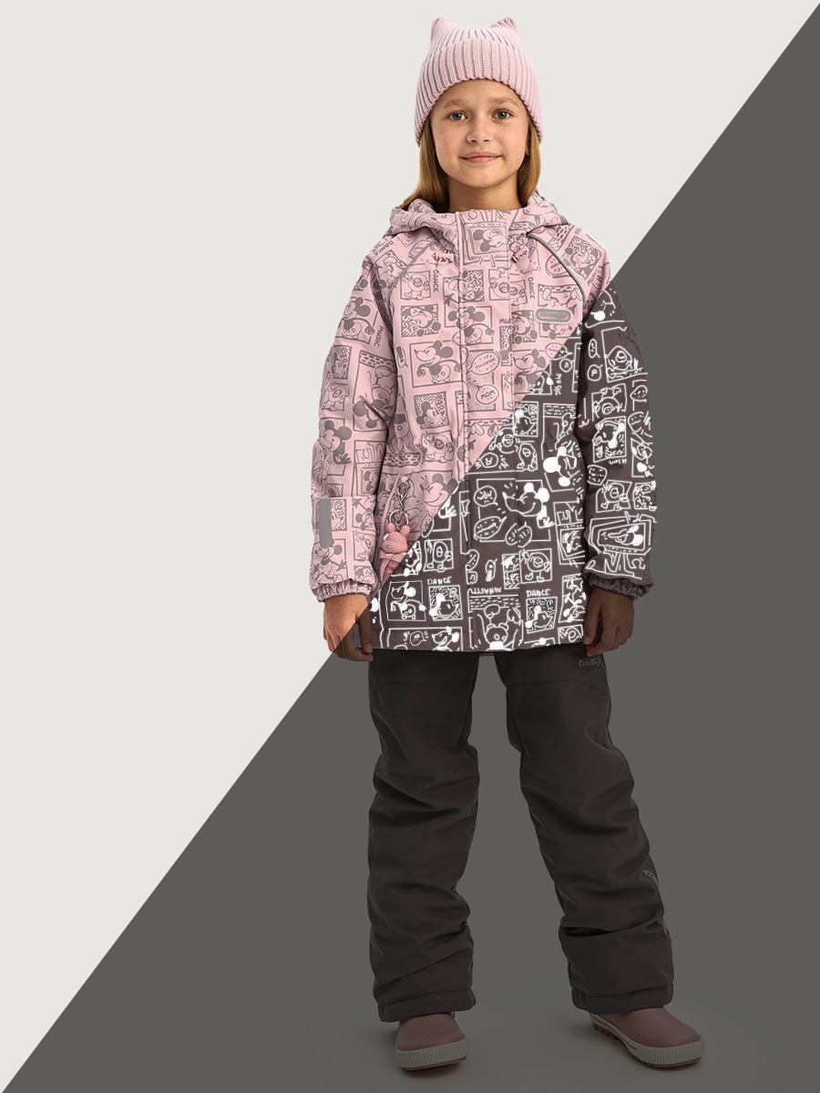 Костюм NIKASTYLE 7м1826 пудра/кофе - фото 2