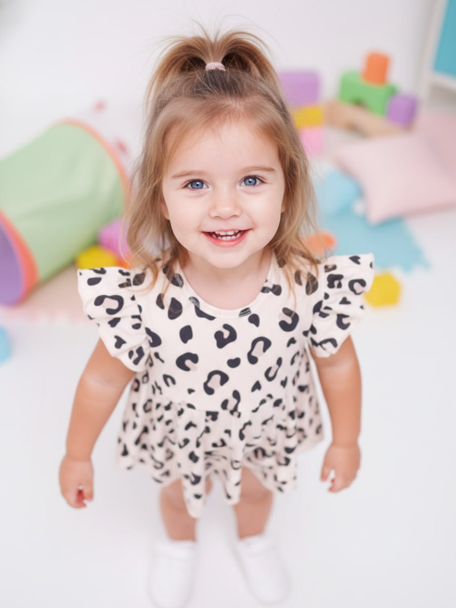 Боди-платье VEDDI 079к-21-экрю/леопард - фото 14