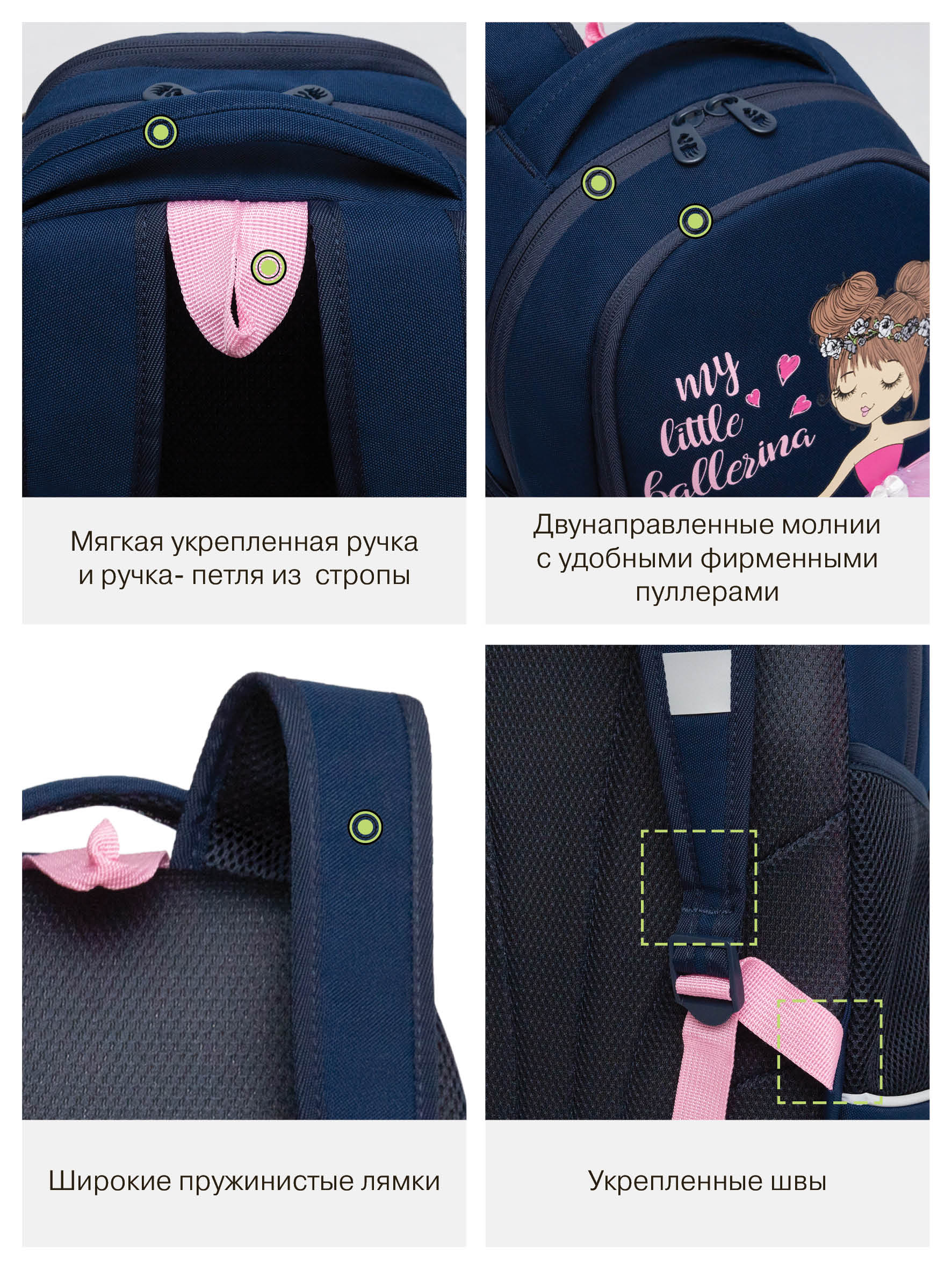 Рюкзак Grizzly для девочки - фото 11