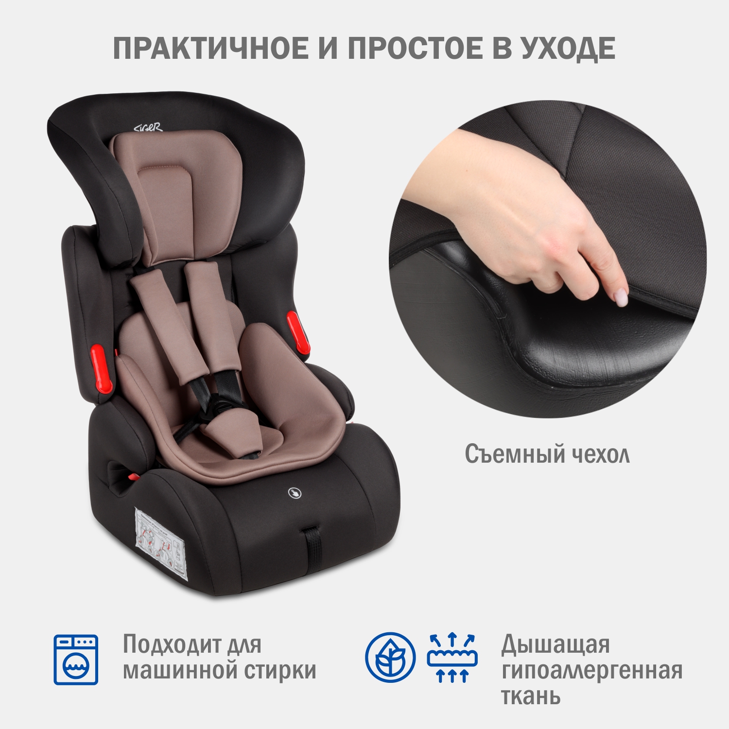 Автокресло SIGER Космо 1/2/3 (9-36 кг) - фото 3