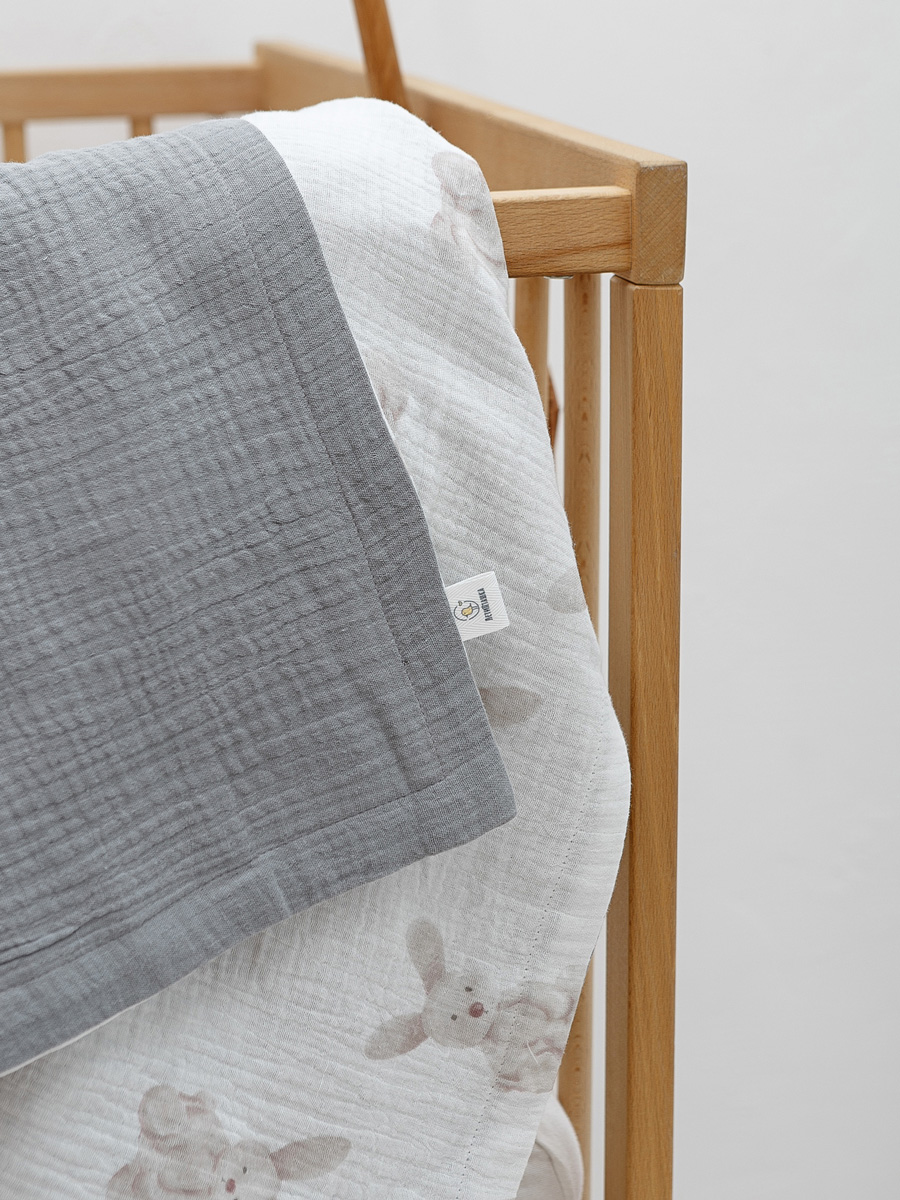 Плед ЛетиПташка Серый 95 x 130 см хлопок - фото 14