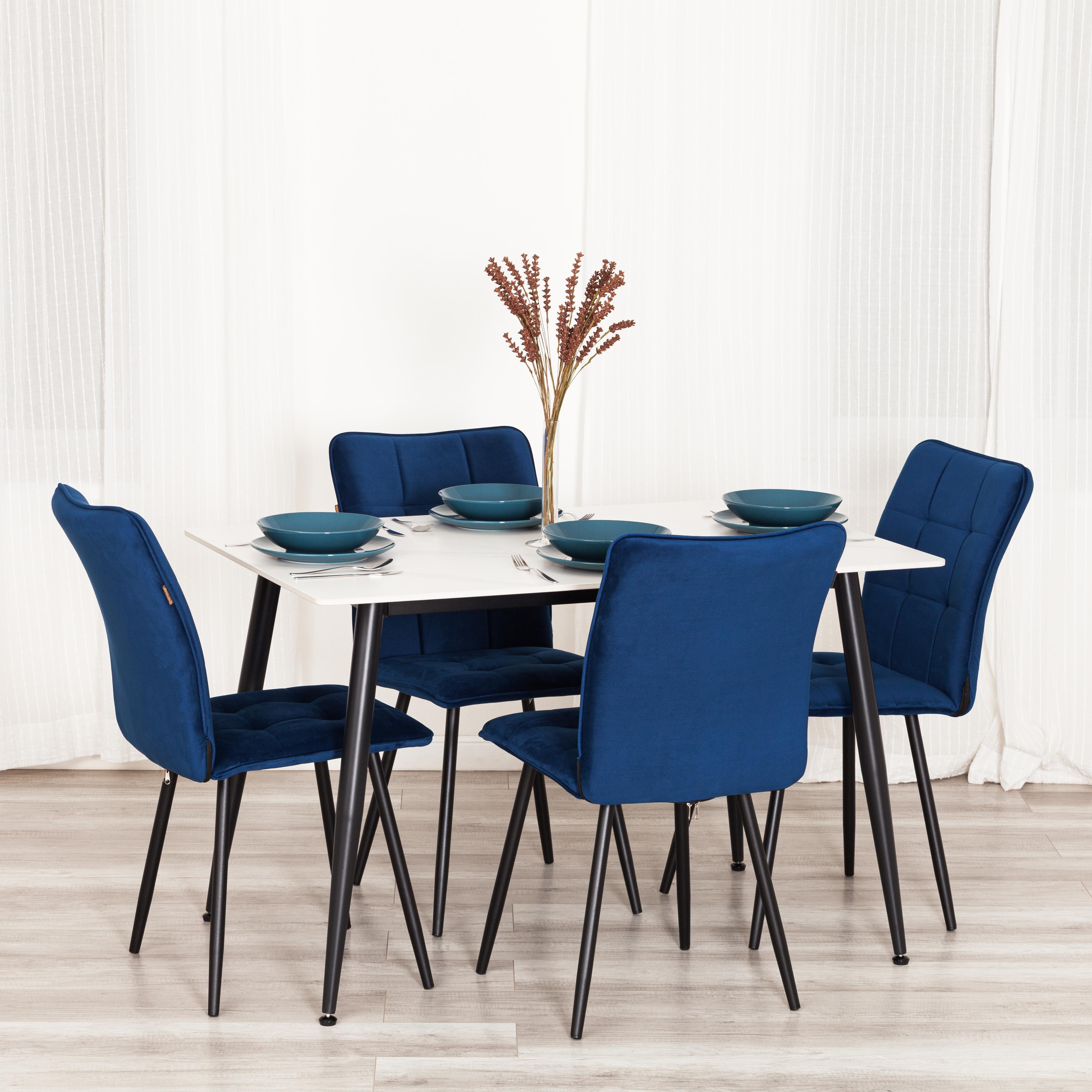 Стул TETCHAIR Bari LT велюр, синий 2 шт. - фото 2