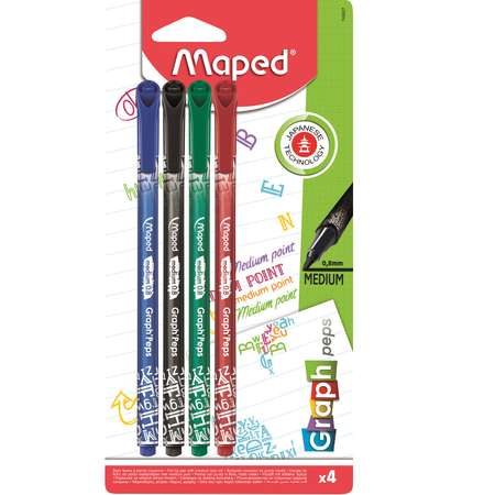 Ручка капиллярная MAPED 4 шт.