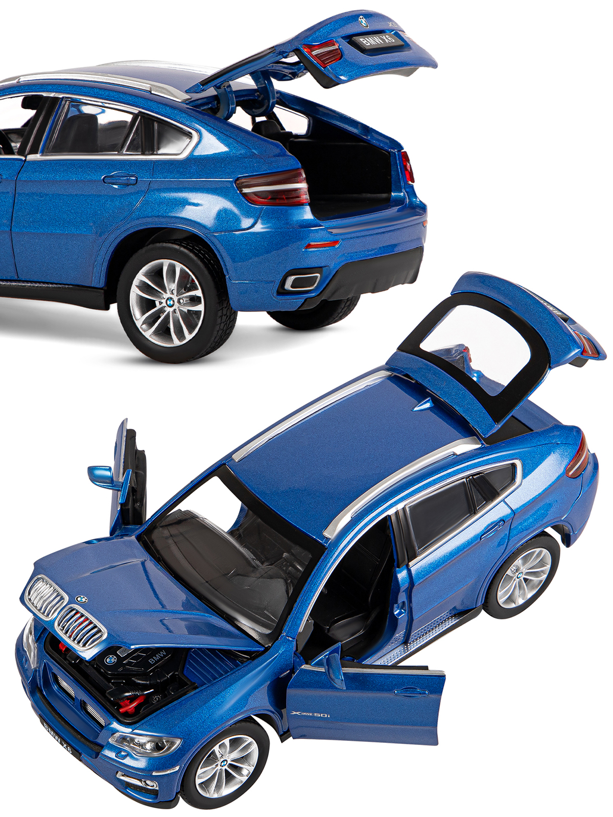 Внедорожник АВТОпанорама BMW X6 1:26 JB1200121 - фото 9