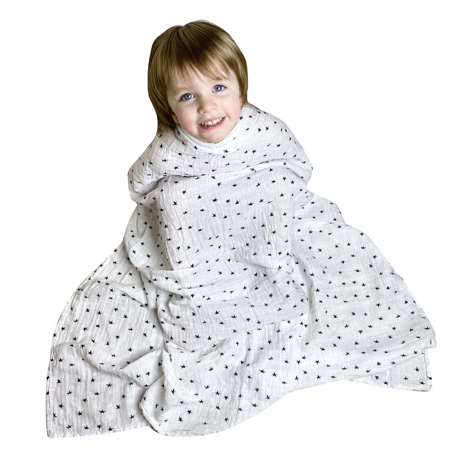 Пелёнка Mamalino Звезды муслин 120х120 см - фото 2