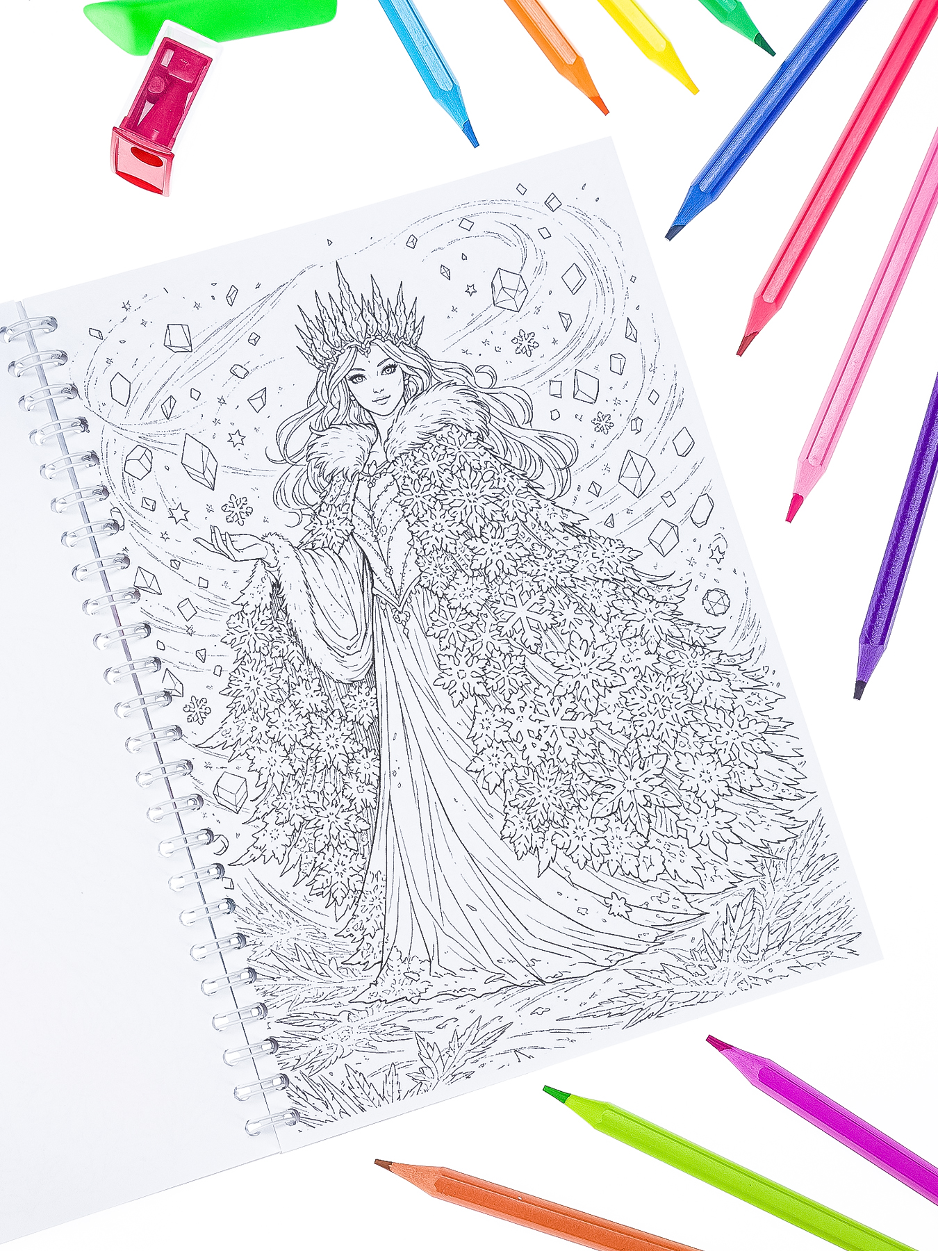 Раскраска для детей Fashion Vector Design Принцессы 30 листов А5 - фото 20
