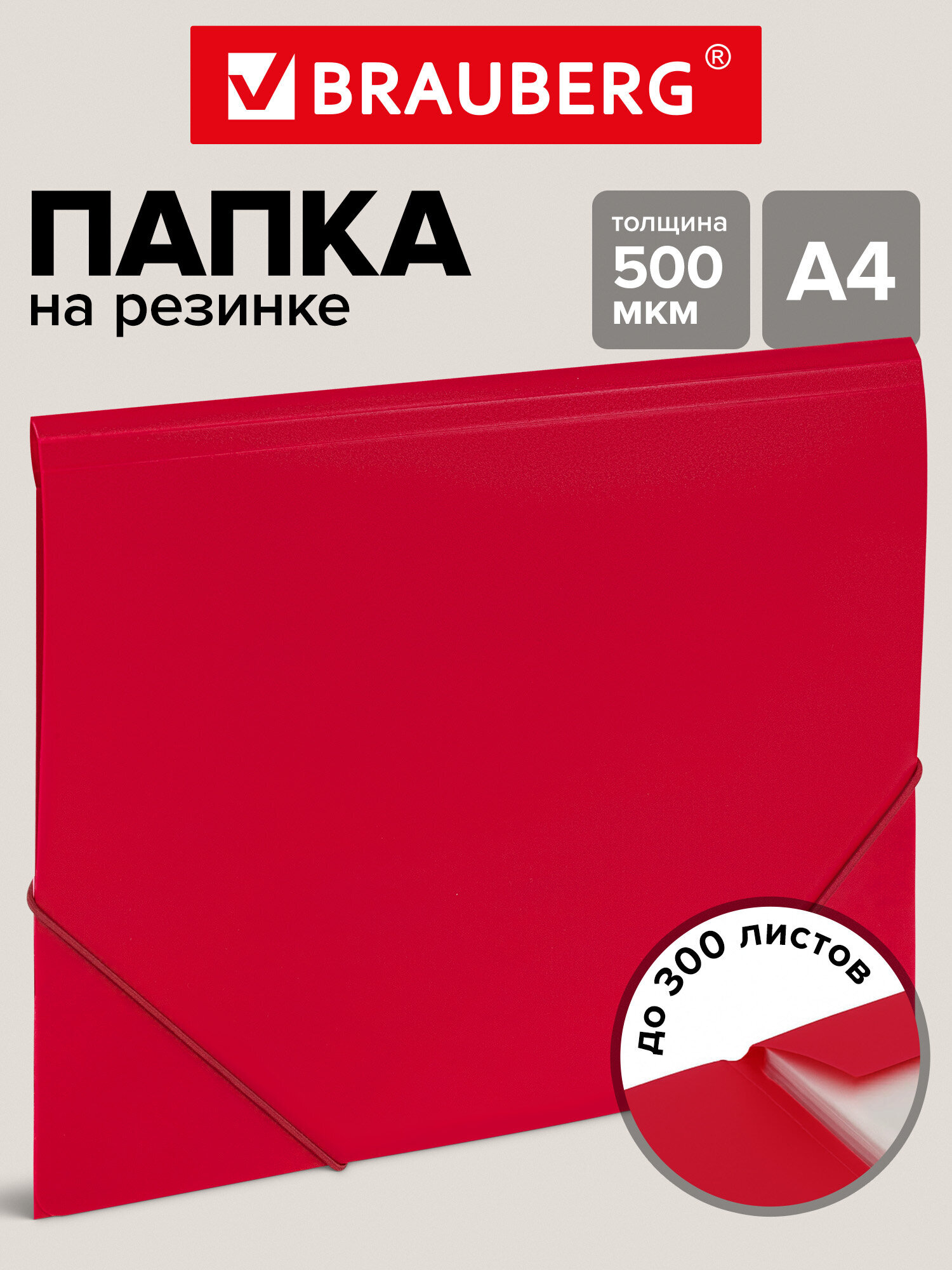 Папка для тетрадей Brauberg на резинках А4 - фото 1