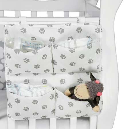Органайзер на кроватку Amarobaby Smart Holder Лапки Серые