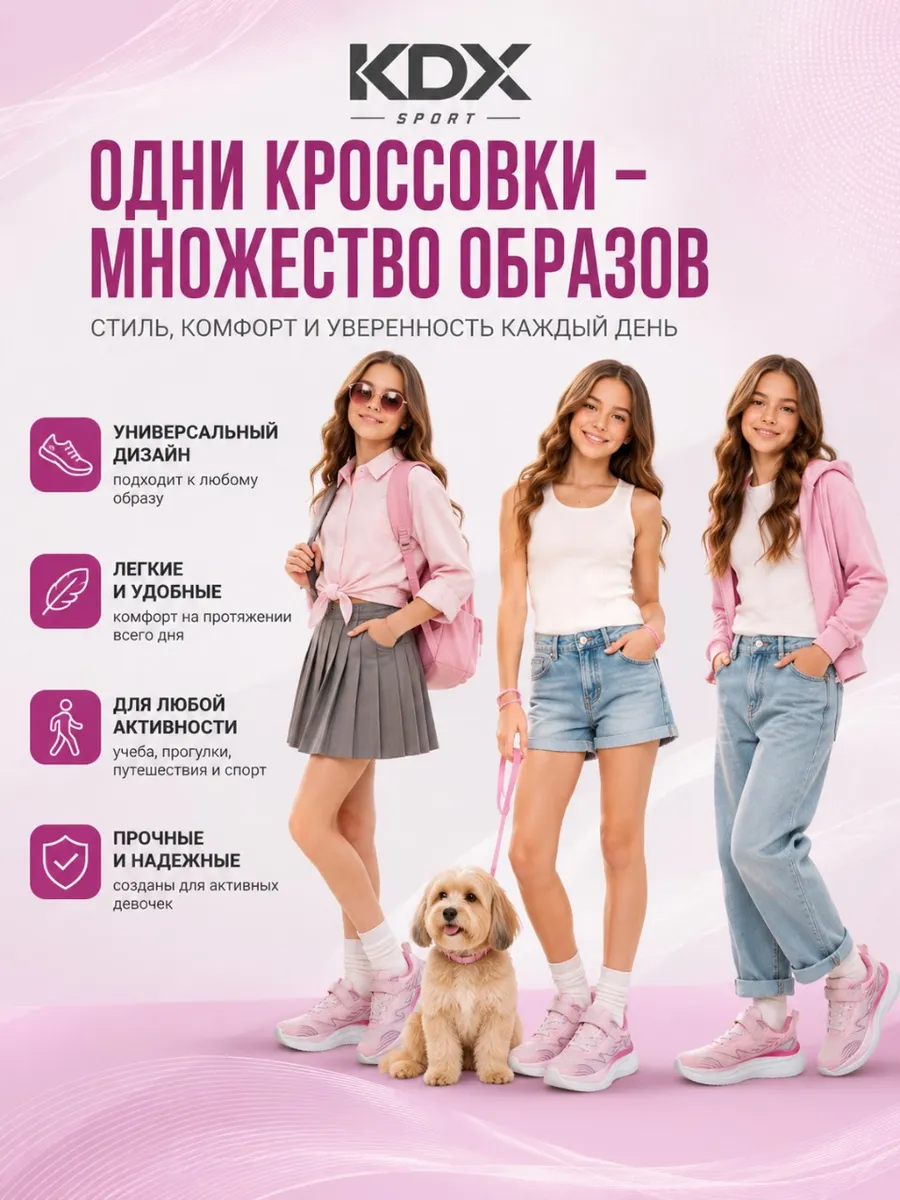 Кроссовки KDX JSGSS-03 lilac - фото 3