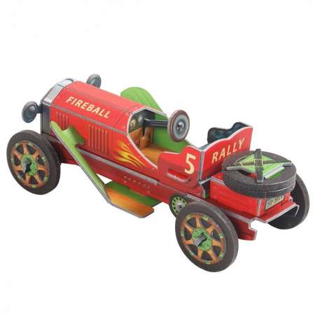 Игрушка из картона Умная бумага Сборная Машинка красная 399-1