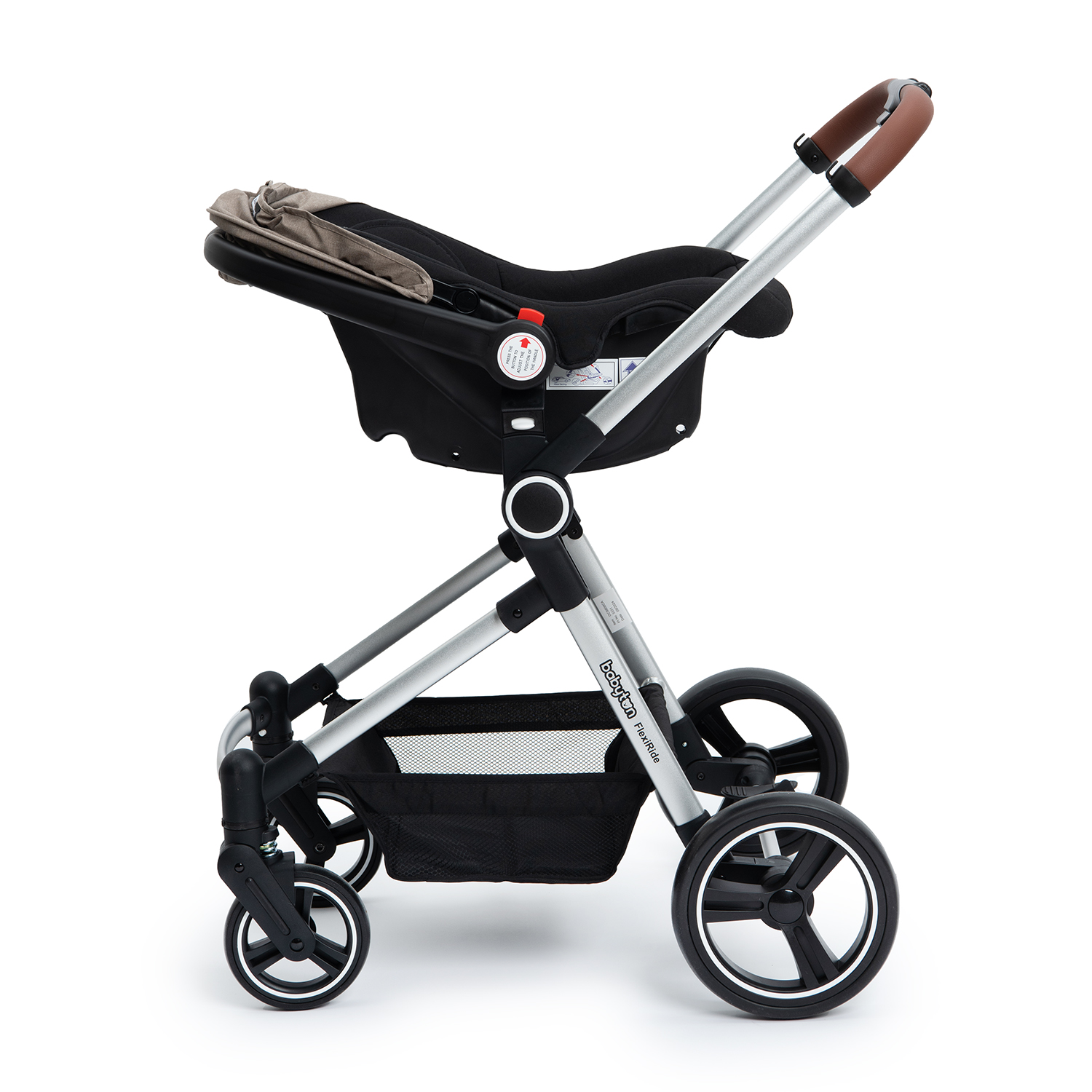 Коляска 3в1 Babyton Flexi Ride Black-Beige - фото 16