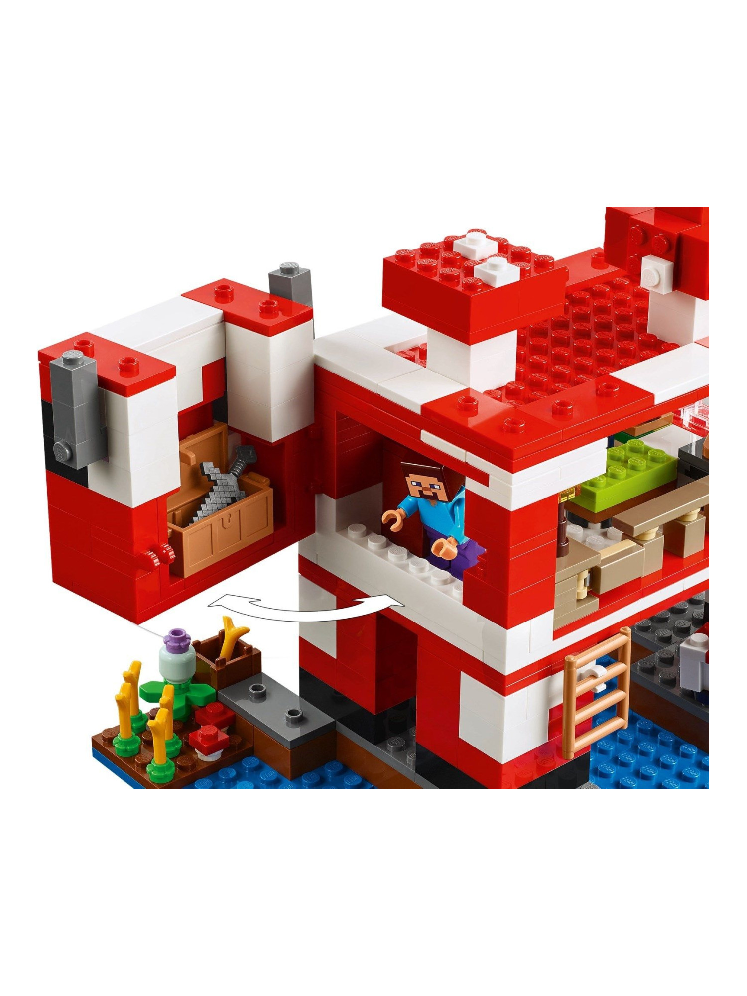 Конструктор LEGO Minecraft Грибной Дом 500 дет. - фото 10
