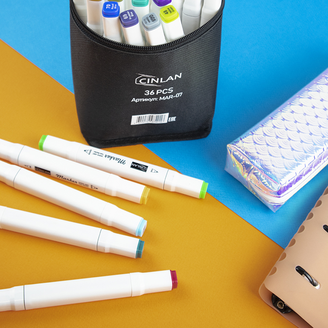 Скетчмаркеры CINLANKIDS двусторонние 36 шт. - фото 2