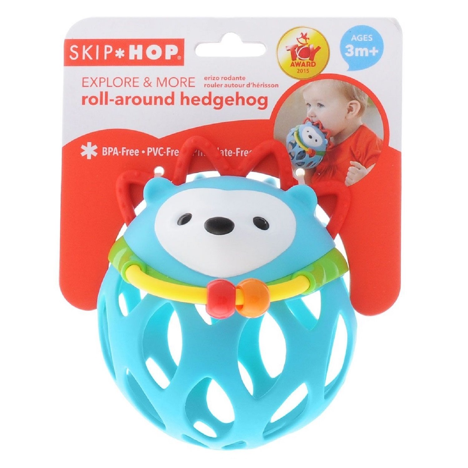 Игрушка Skip Hop погремушка Ёжик Хадсон с прорезывателем - фото 2