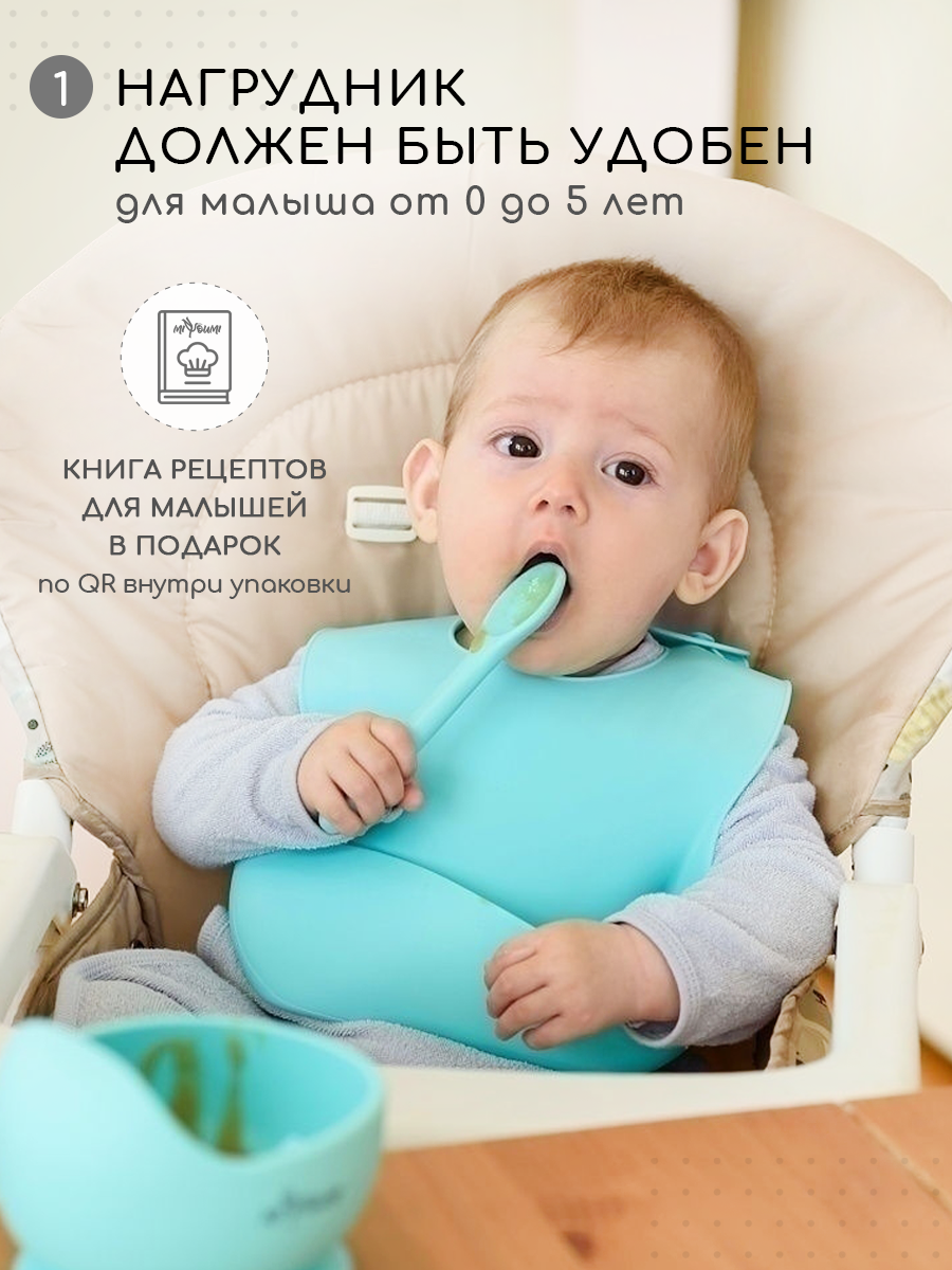 Нагрудник Miyoumi силикон - фото 2