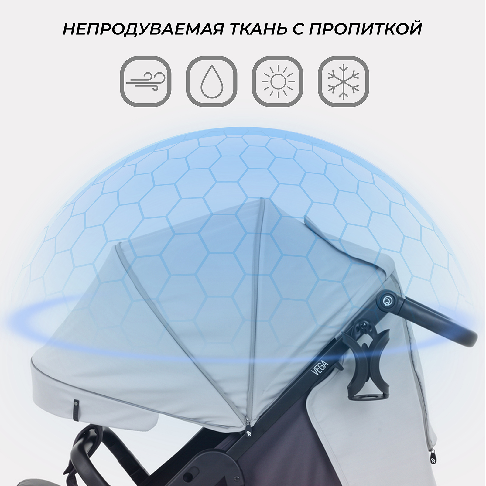 Коляска прогулочная Rant серый - фото 7