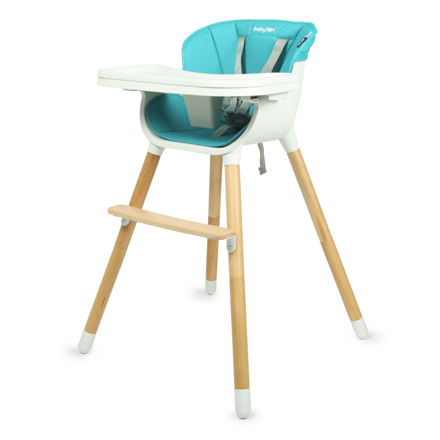 Стульчик для кормления Babyton Woody Turquoise трансформер - фото 1