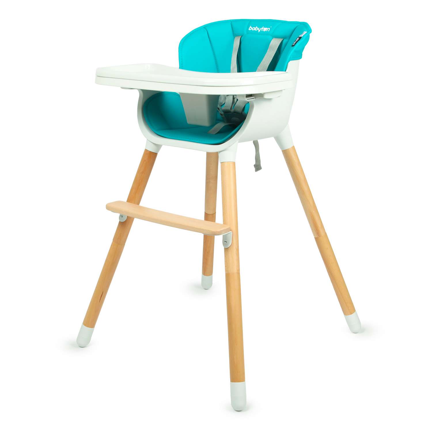 Стульчик для кормления Babyton Woody Turquoise трансформер - фото 1
