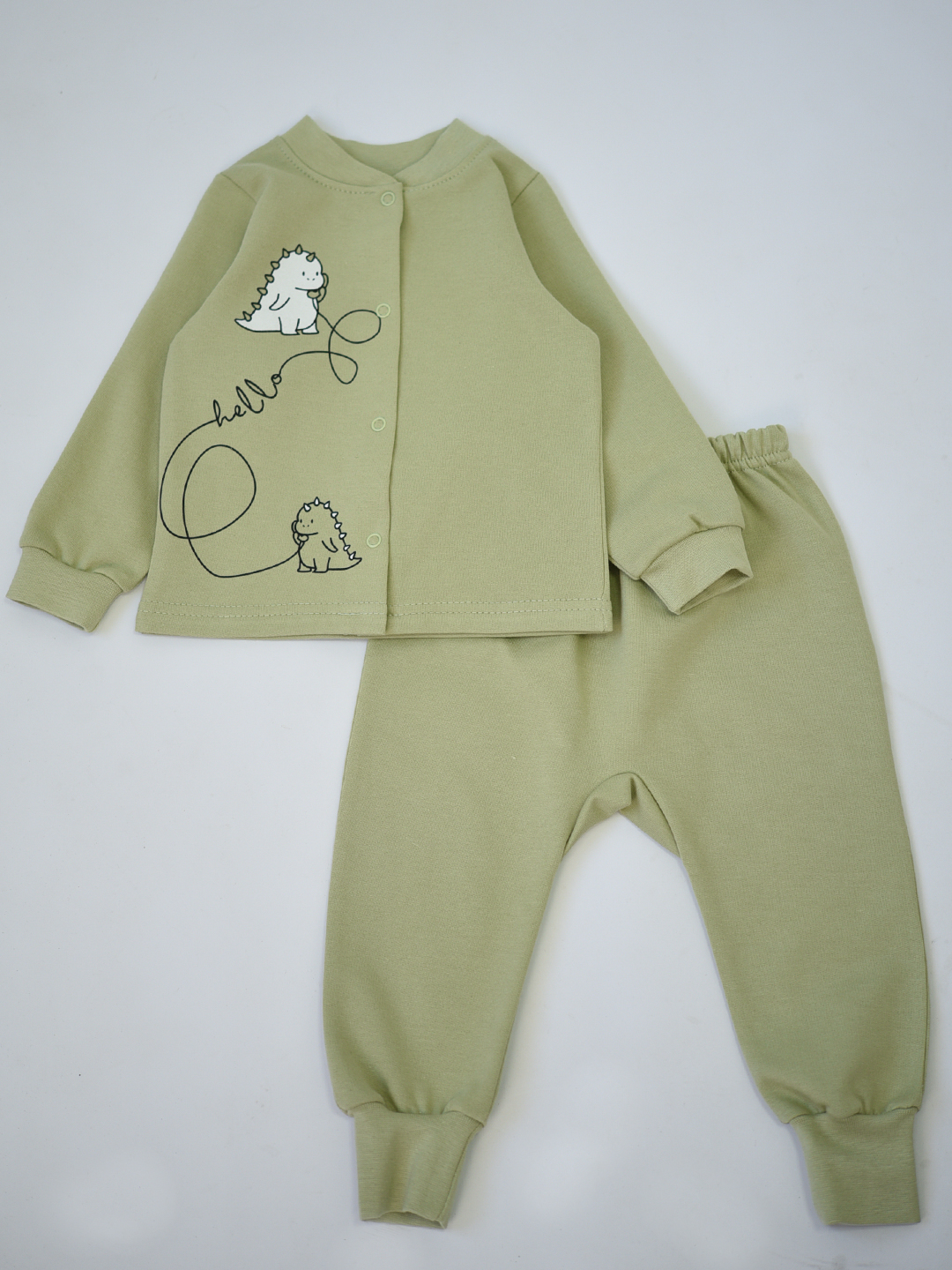 Кофточка и штанишки Совенок Дона АД1-10201-50/27-Св.Хаки - фото 5