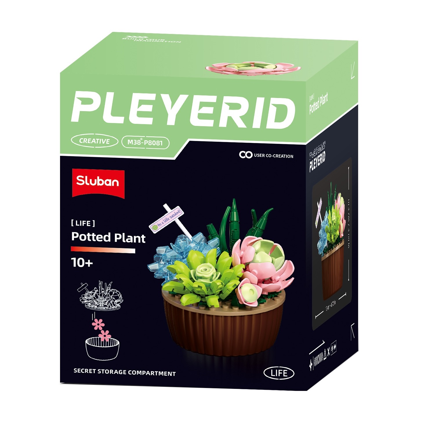 Конструктор SLUBAN Зеленые суккуленты - фото 5